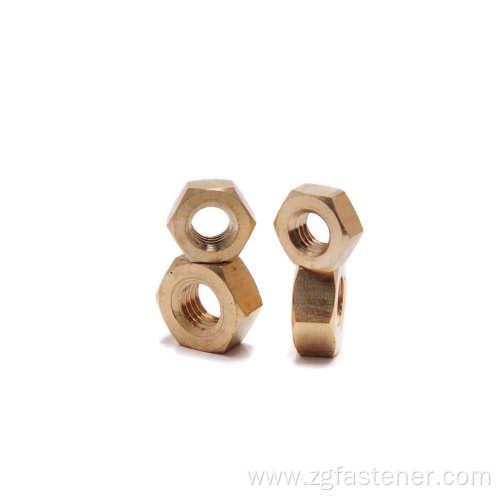 Brass nuts yellow brass hexagon nut